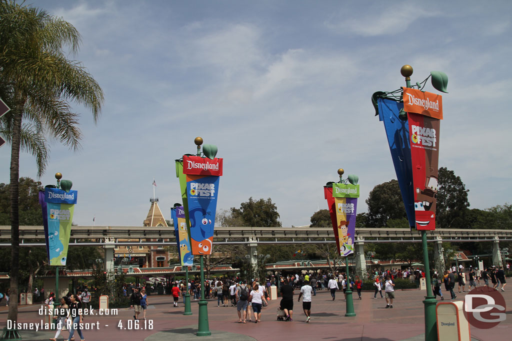 Pixar Fest starts next Friday.  Banners for the event have taken over the Esplanade