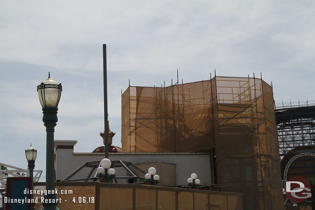 More steel rising at the entrance area for Pixar Pier.