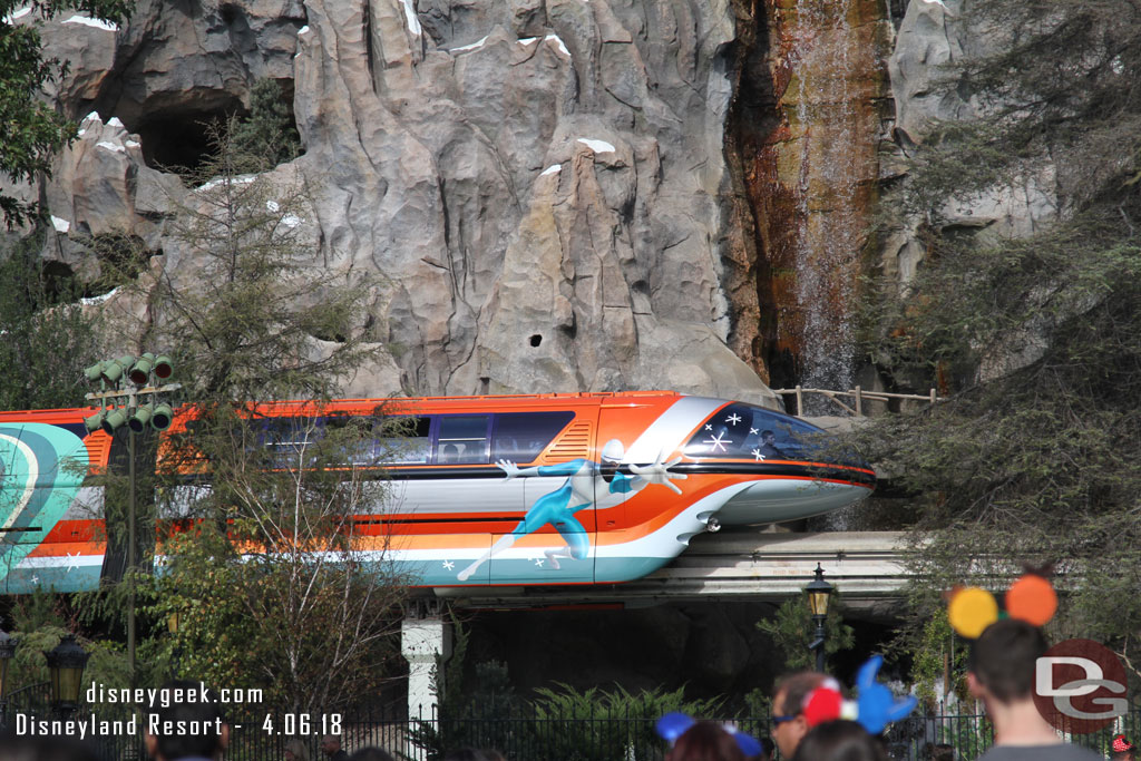 Monorail Orange Passing by. One side feature Frozone