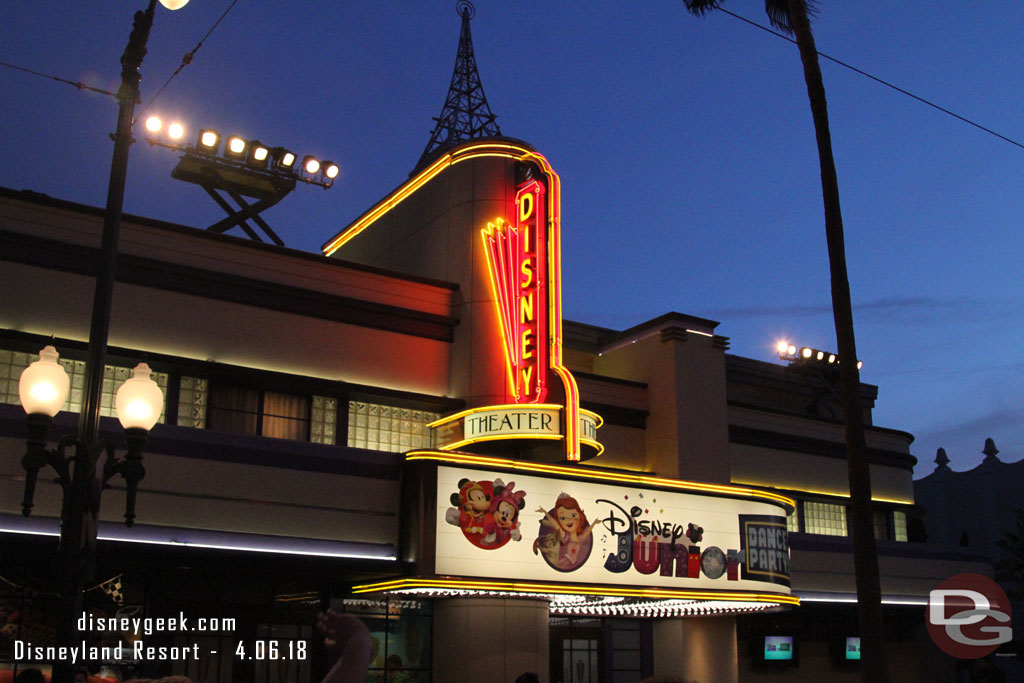 The lights came on as I was walking down Hollywood Blvd.