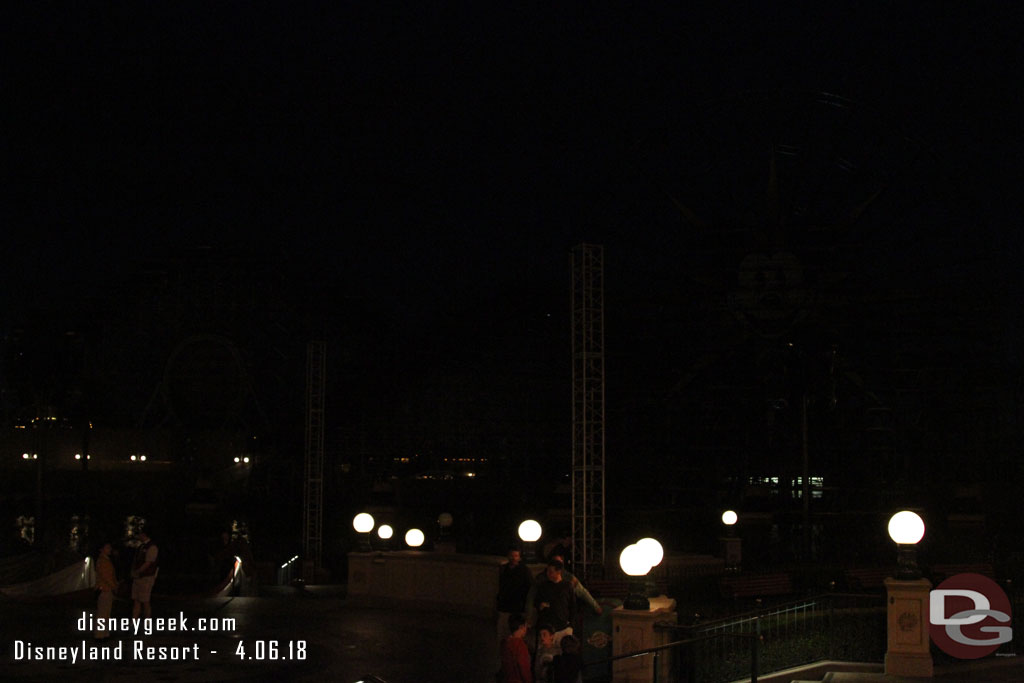 Looking at Paradise Pier from Paradise Park this evening.. it was rather dark across the bay...