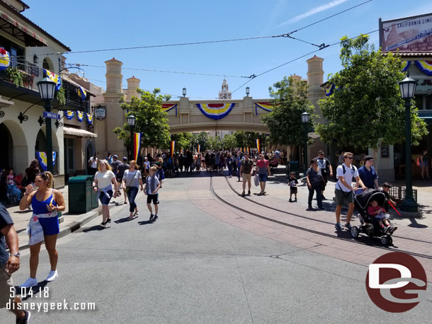 First stop today, Disney California Adventure.  Here is a look at Buena Vista Street.