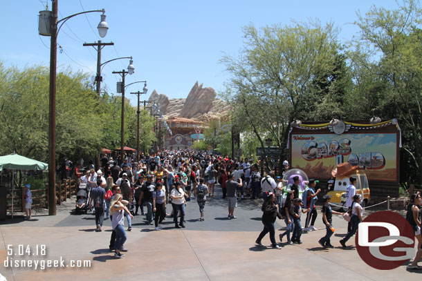 Before heading inside a look down Route 66 this afternoon.