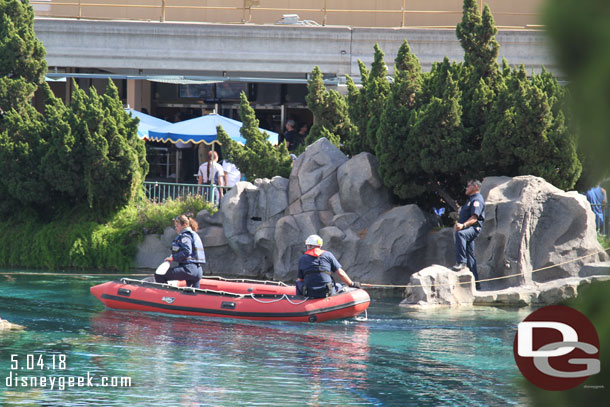 The boat heading back to pick up more guests.