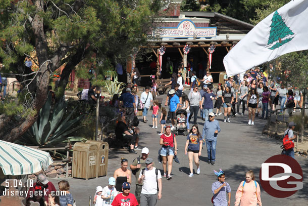 Next stop for me the Mark Twain. Looking into Frontierland from the top deck.