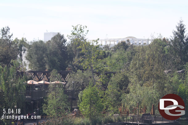 Looking toward Galaxy's Edge and the parking structure beyond.