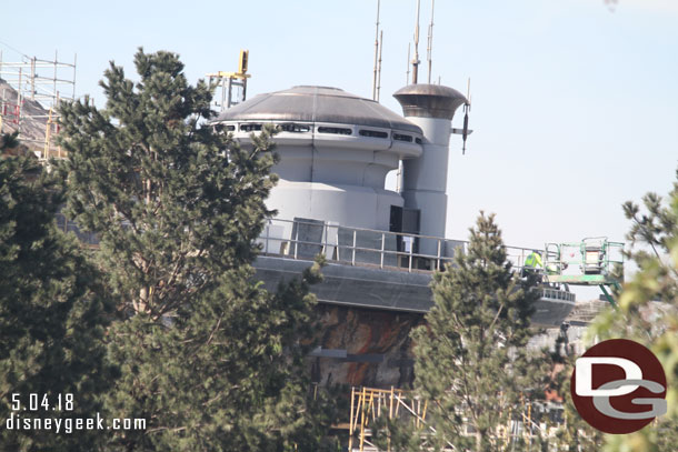 Looks like the rock work on the bluff below the outpost has more color, maybe final color.