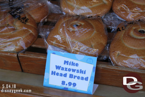 Returned to DCA.  Pixar Fest bread in the Wharf.