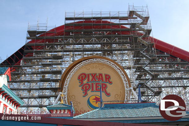 Looking up.  the sign has not returned for Toy Story.