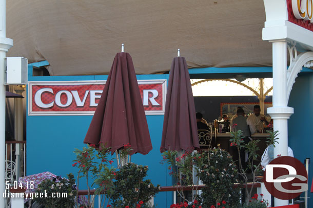 The Cove Bar is remaining open as work is going on around and above it.  Eventually it will close down for a few weeks for the final transformation.