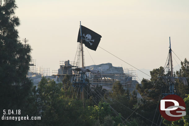 The Columbia staged for Fantasmic blocking my view this evening.