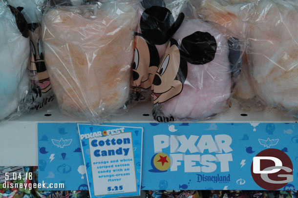 There are Pixar Fest snack options and promotions at most carts and dining locations.