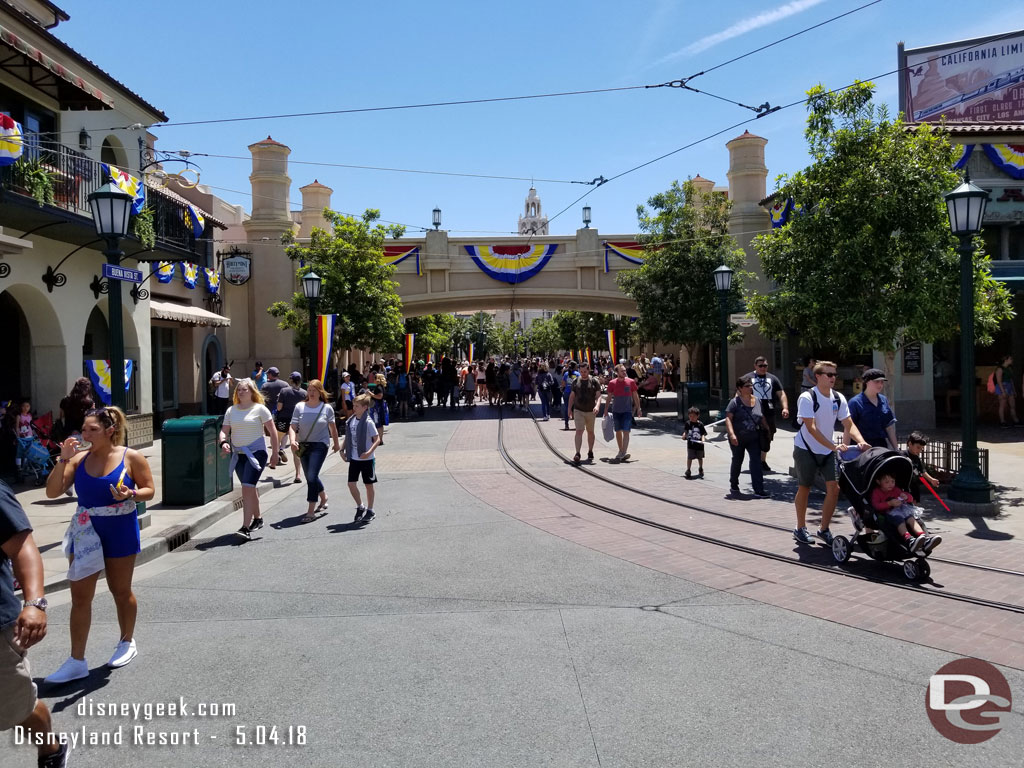 First stop today, Disney California Adventure.  Here is a look at Buena Vista Street.