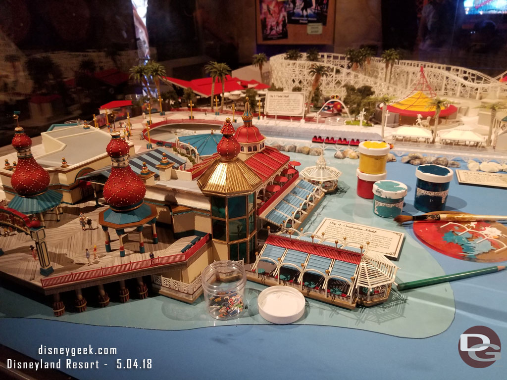 moving over to the Pixar Pier model in the center of the room.