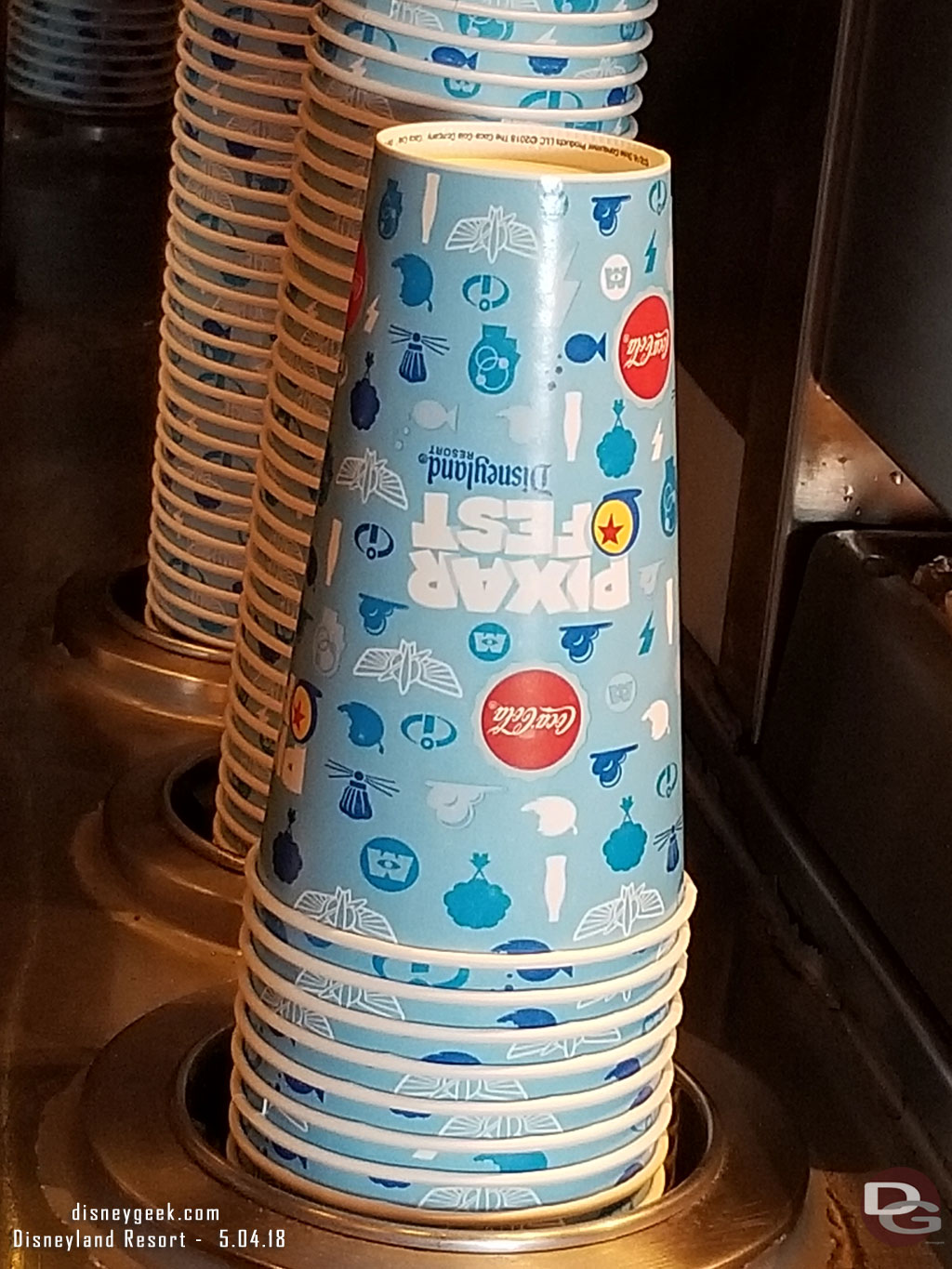 Pixar Fest cups are in use around the resort.