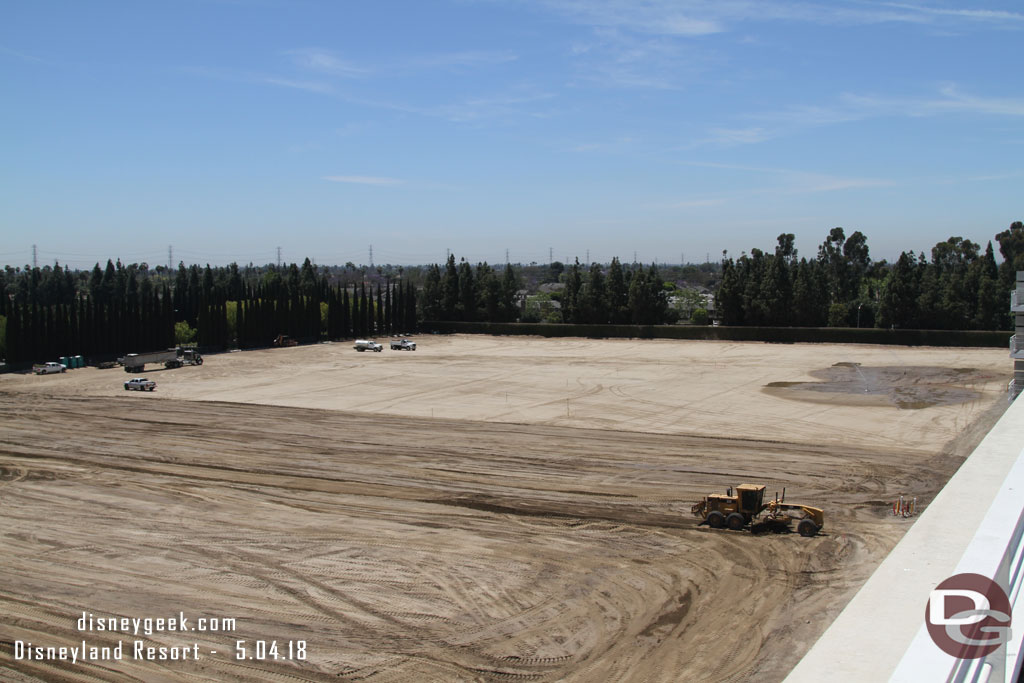 Looking toward the main lot area.