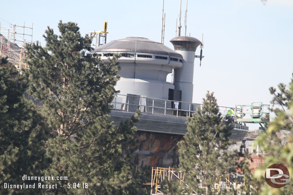 Looks like the rock work on the bluff below the outpost has more color, maybe final color.