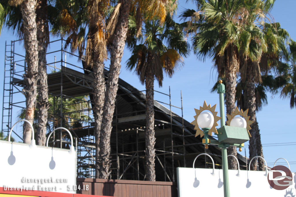 A check of the Incredicoaster station.  They were testing some trains throughout the afternoon.