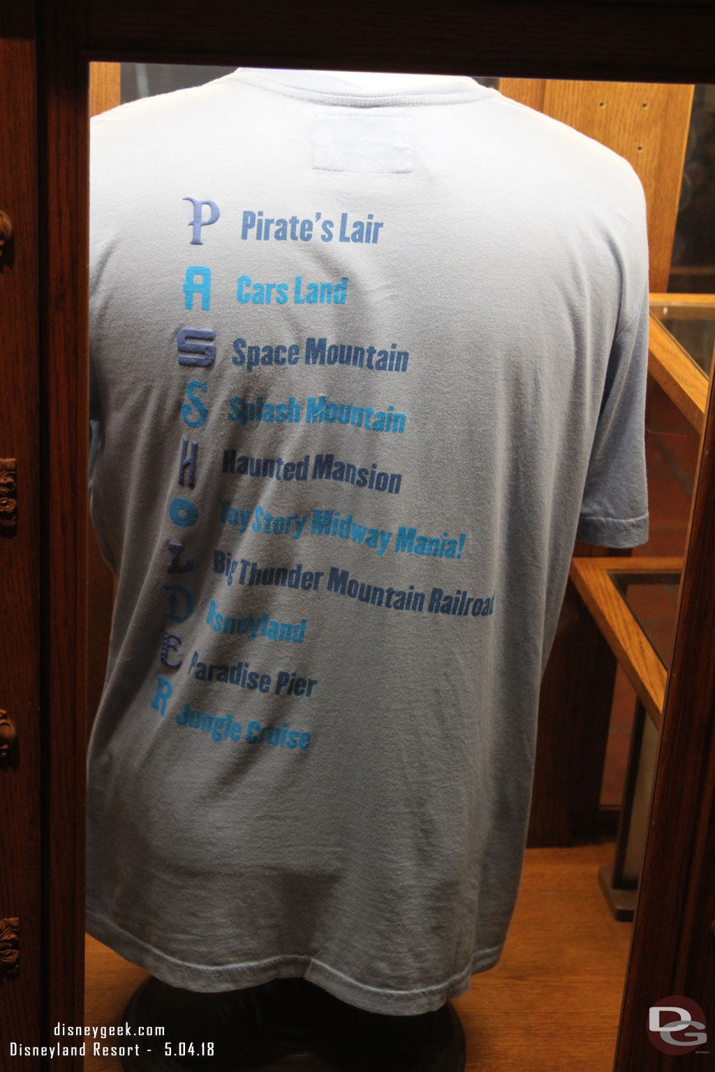 the back of the shirt.