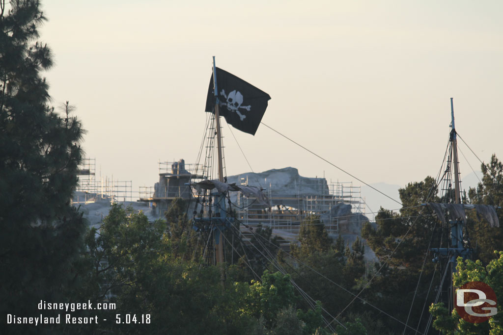 The Columbia staged for Fantasmic blocking my view this evening.