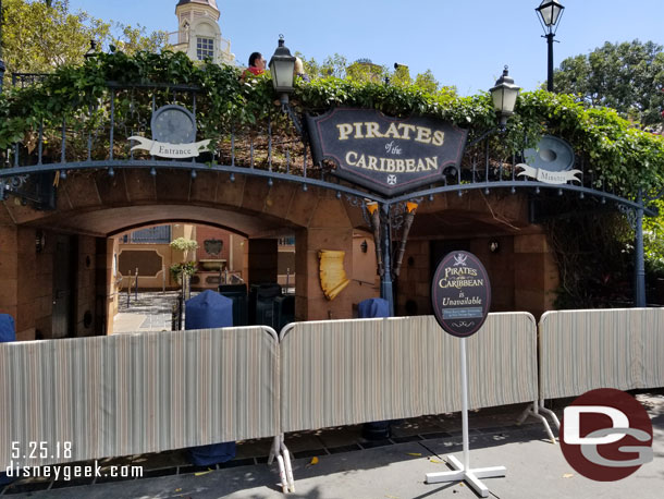 Looks like Pirates of the Caribbean will receive FastPass once it reopens.  New signage and scanners are now installed.  Will this be a repeat of history from the last time FastPass was tried?