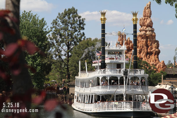 The Mark Twain in port in Frontierland.