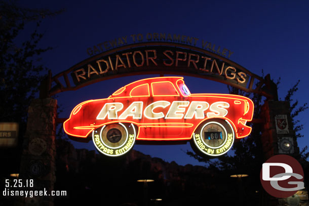 I picked up a FastPass for Radiator Springs Racers when I first entered the park, was surprised to still see one available.