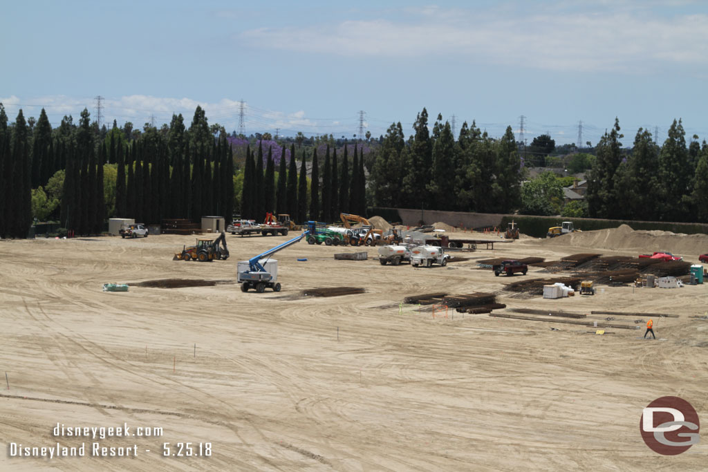 On the far side work has begun with rebar being staged now and digging has started for foundation work.