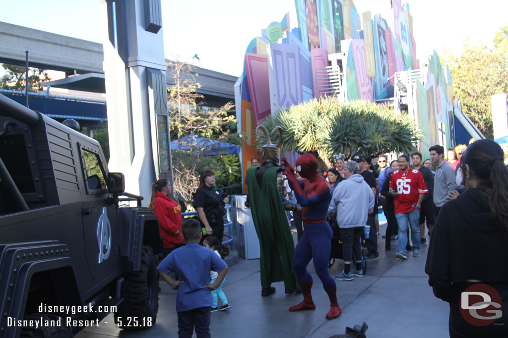 Spider Man and Loki stopped by the Black Panther Meet and Greet.