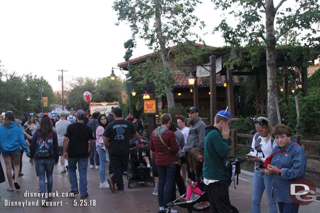 A line of guests for the dining package reserved seating for Paint the Night.