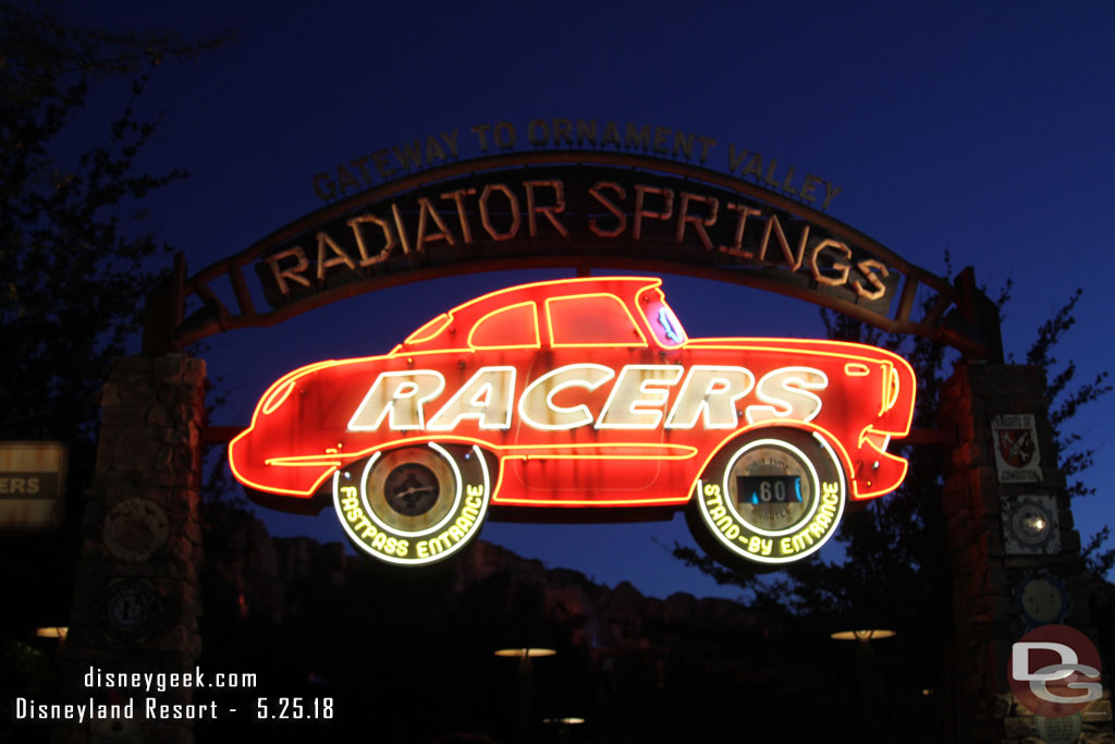 I picked up a FastPass for Radiator Springs Racers when I first entered the park, was surprised to still see one available.