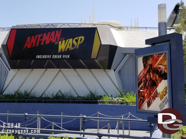 A new sneak peek for Ant-Man and the Wasp opened today in Tomorrowland replacing the Path of the Jedi film.