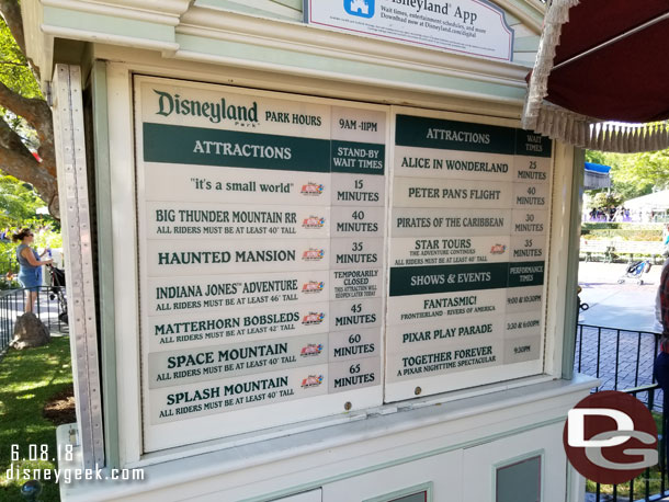 Disneyland wait times at 4:30pm