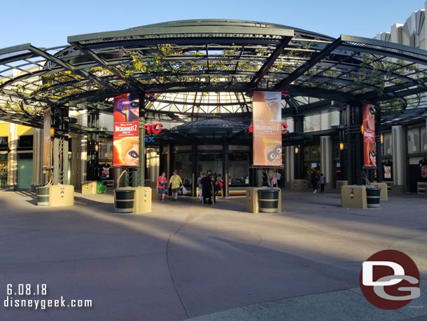 AMC features Incredibles banners, most likely the last set before it closes later this month.