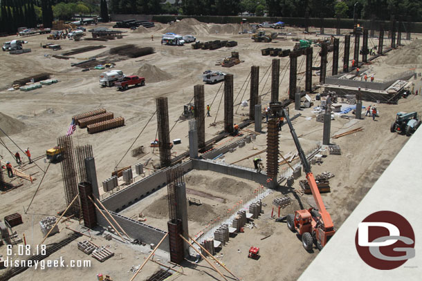 Looking back at the ramps.  Looks like the driveway will be on the right and then you swing over to the ramp to/from the floor.