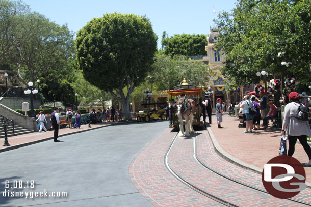 Stepping onto Main Street USA this afternoon.