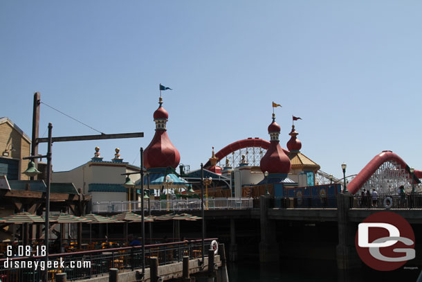 Speaking of work on the Pier let us look at the Pixar Pier status with 2 weeks until open.