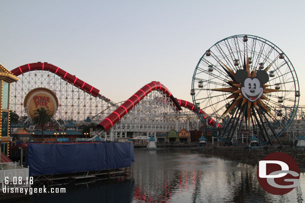 A look at Pixar Pier this evening.