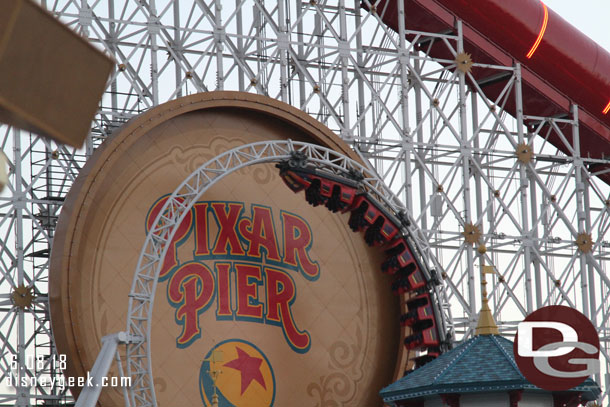 The coaster making the loop.  