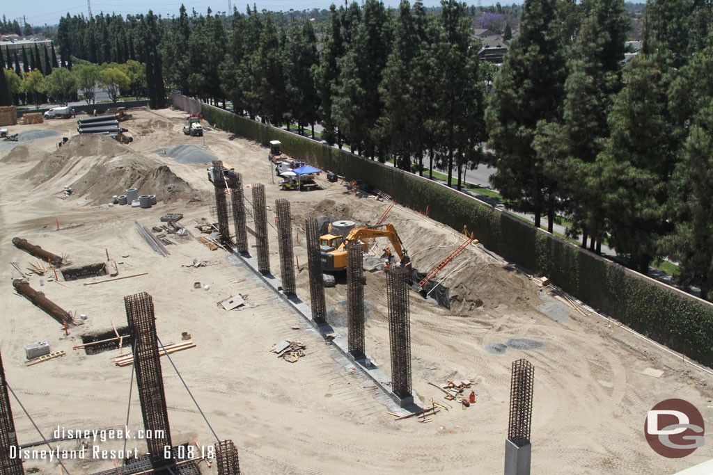 A look at the site starting off on the far side, nearest Walnut. Utility work continues.