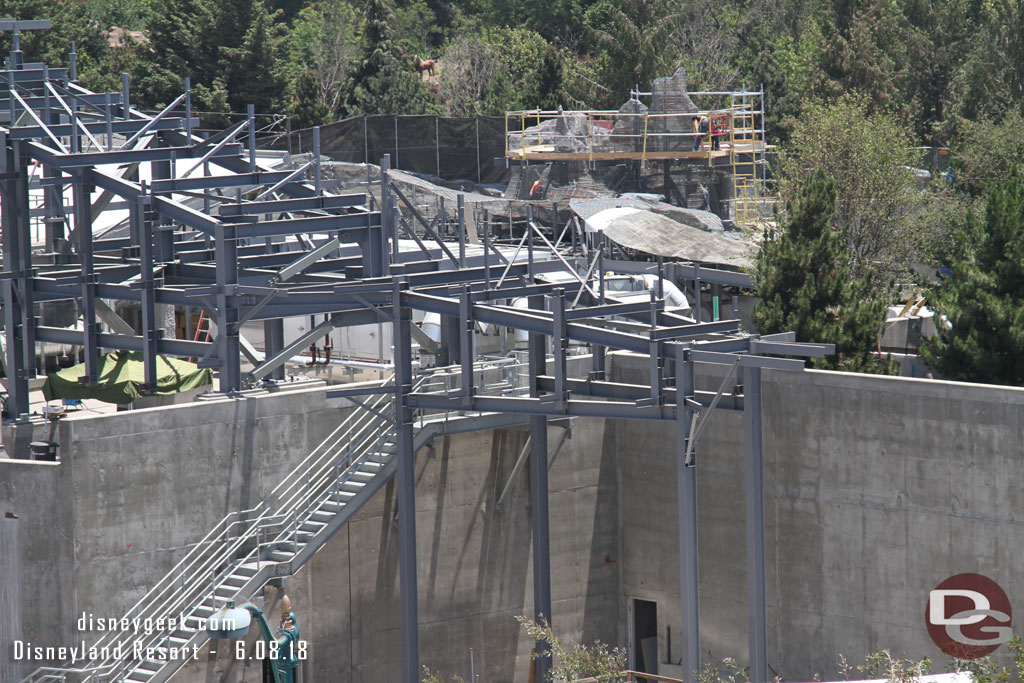 The steel looks more or less the same.  Beyond it the rock work continues to take shape but most of it is out of sight.