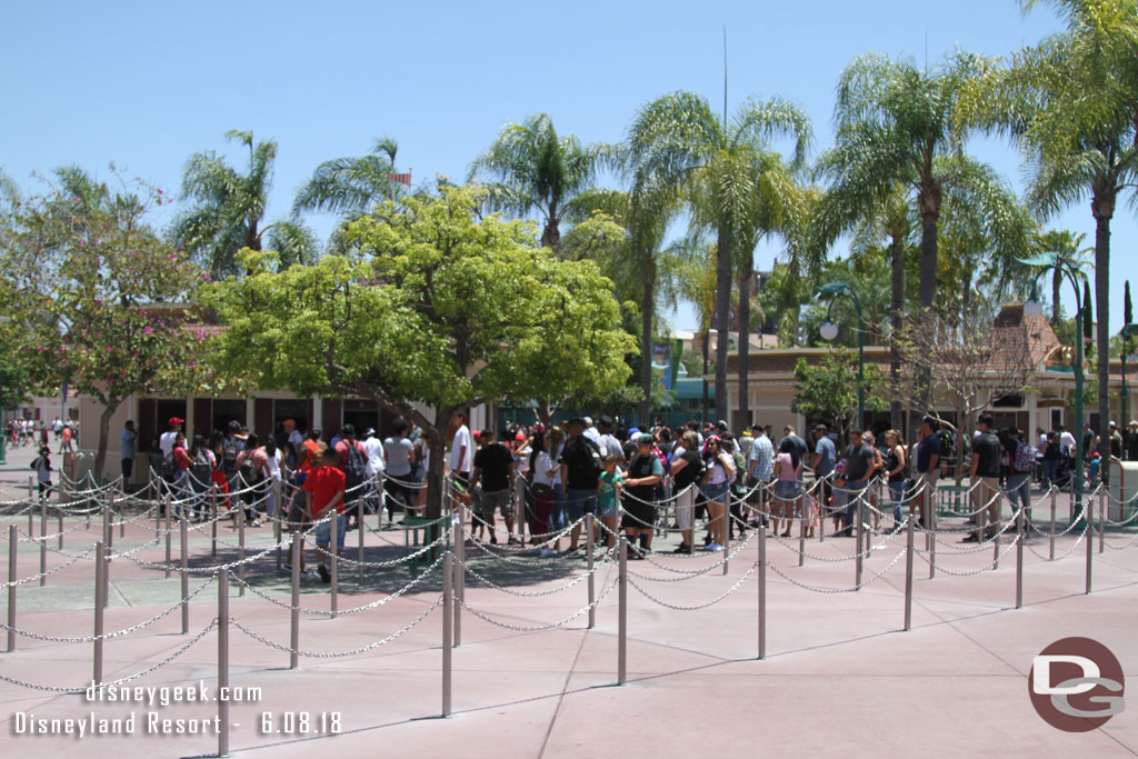 Healthy lines for afternoon at the ticket booths.  Still surprised these get so long with online ordering now.  If you want to save time use the online purchase. You can buy almost every type of ticket that way.  One exception are Premier Passes.