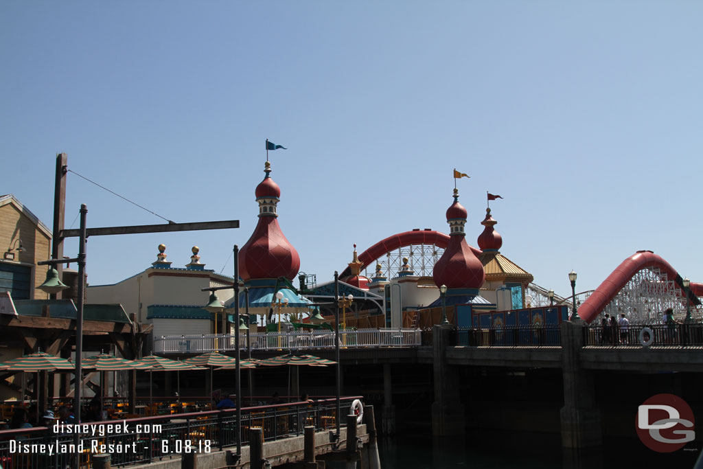 Speaking of work on the Pier let us look at the Pixar Pier status with 2 weeks until open.