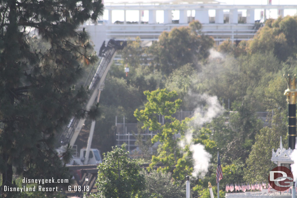 The crane is visible from here.. you cannot make out what it was working on though.