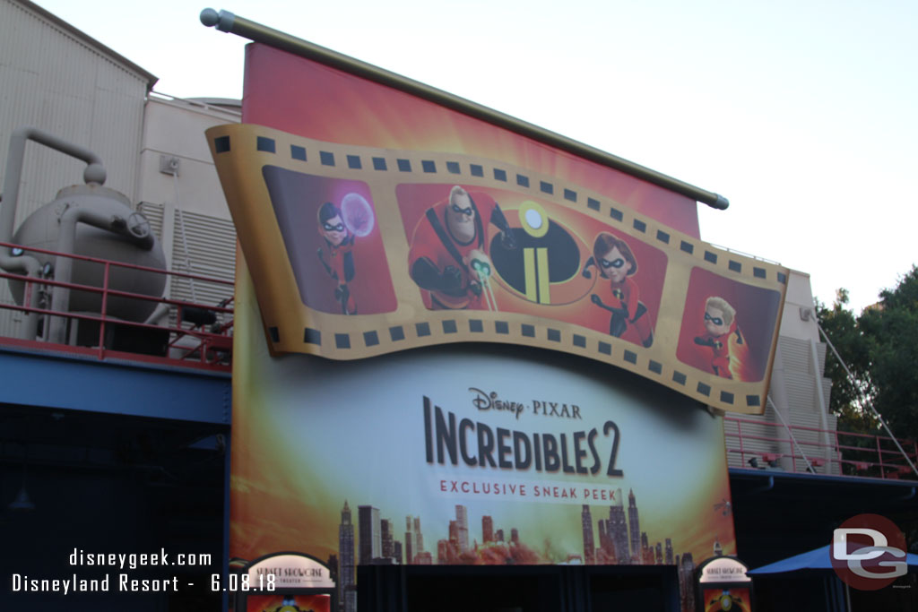 Incredibles 2 preview in Hollywood Land.