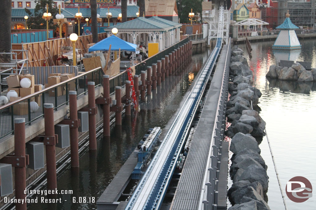 The launch area for the Incredicoaster