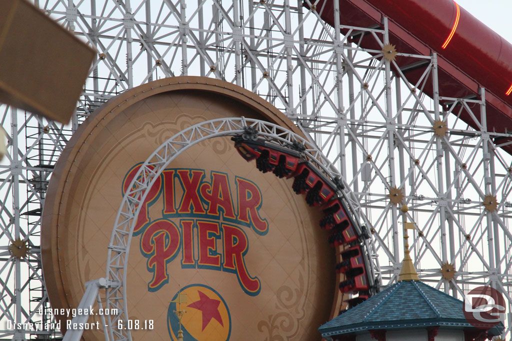 The coaster making the loop.  