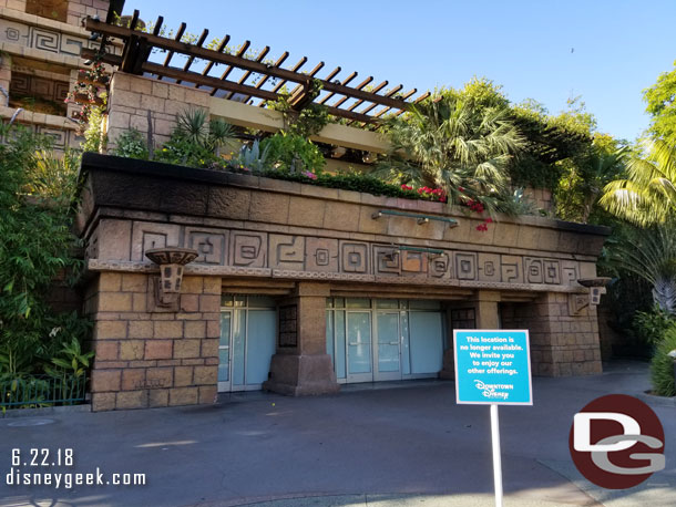 The Rainforest Cafe closed earlier in the week.  The signs are removed already.