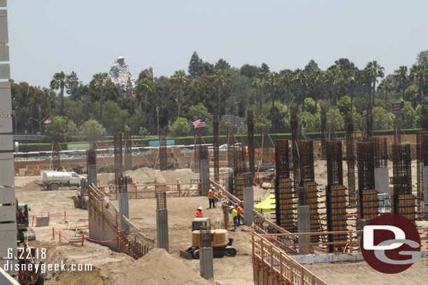 Here a crew is working on the second ramp.