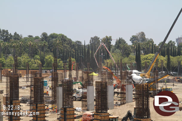 Looking toward the far corner of the project.  Quite a few columns are up now between here and there.